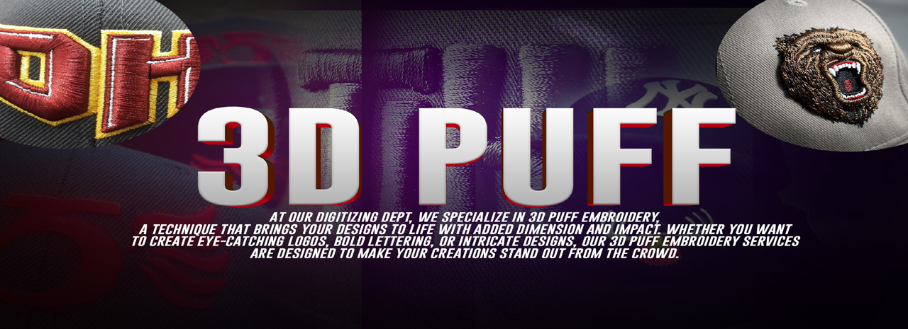 3D Puff Digitizing Banner